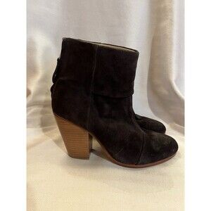 Rag & Bone Suede Ankle Boots, Charcoal Gray Size 8 New